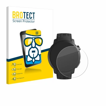 Face avant d’un emballage produit avec le logo de la marque BROTECT. À côté, l’appareil Coros Pace Pro est représenté avec la 