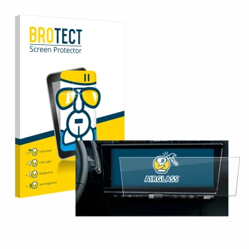 Face avant d’un emballage produit avec le logo de la marque BROTECT. À côté, l’appareil DS 7 Facelift (2024) est représenté av