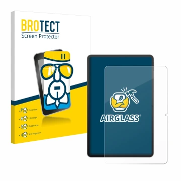 Face avant d’un emballage produit avec le logo de la marque BROTECT. À côté, l’appareil Redmagic Nova Gaming-Tablet 10,9