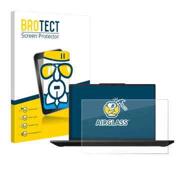 Face avant d’un emballage produit avec le logo de la marque BROTECT. À côté, l’appareil Lenovo ThinkPad P14s Gen 5 14.5