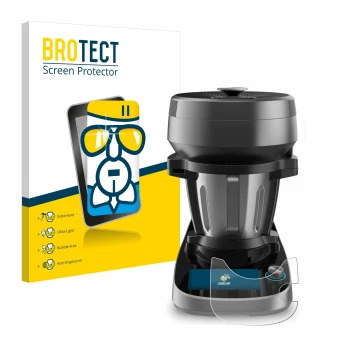 Face avant d’un emballage produit avec le logo de la marque BROTECT. À côté, l’appareil Cecotec Mambo Victory XL est représent