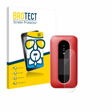 Face avant d’un emballage produit avec le logo de la marque BROTECT. À côté, l’appareil Doro Leva L30 (Affichage externe) est 