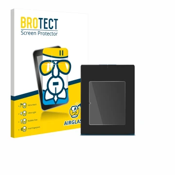 Face avant d’un emballage produit avec le logo de la marque BROTECT. À côté, l’appareil Lenovo Yoga Slim 9i Gen 10 14