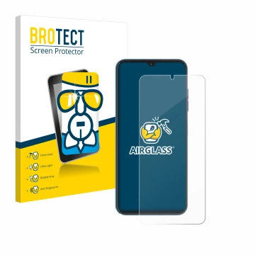 Face avant d’un emballage produit avec le logo de la marque BROTECT. À côté, l’appareil Hotwav Note 13 Pro est représenté avec