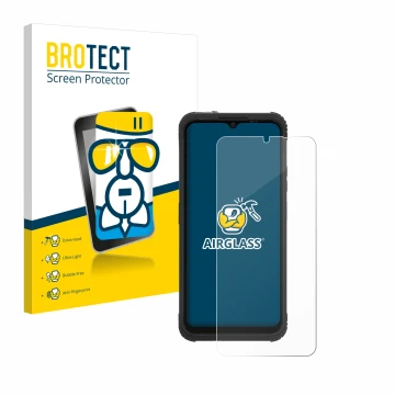 Face avant d’un emballage produit avec le logo de la marque BROTECT. À côté, l’appareil AGM H Max est représenté avec la prote