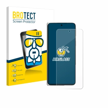 Face avant d’un emballage produit avec le logo de la marque BROTECT. À côté, l’appareil Oppo Find N5 est représenté avec la pr