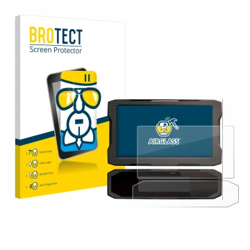 Face avant d’un emballage produit avec le logo de la marque BROTECT. À côté, l’appareil Honda NT 1100 2021 est représenté avec