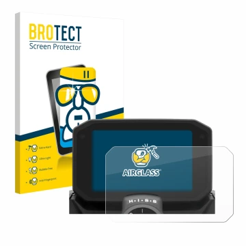 Face avant d’un emballage produit avec le logo de la marque BROTECT. À côté, l’appareil Honda Hornet CB/NC 2025 est représenté