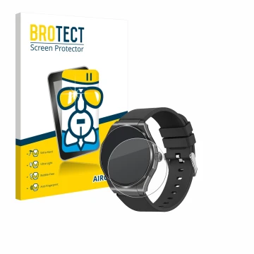 Face avant d’un emballage produit avec le logo de la marque BROTECT. À côté, l’appareil Knauermann Pro 3 2024 (rond) est repré