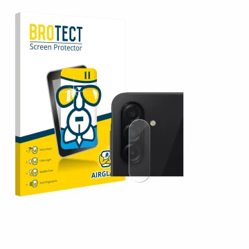 Face avant d’un emballage produit avec le logo de la marque BROTECT. À côté, l’appareil Samsung Galaxy A26 5G Enterprise Editi