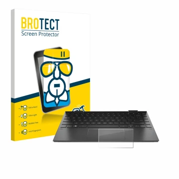 Face avant d’un emballage produit avec le logo de la marque BROTECT. À côté, l’appareil HP Envy x360 (13-X) (UNIQUEMENT Touch 