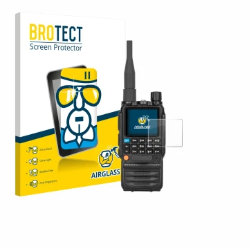 Face avant d’un emballage produit avec le logo de la marque BROTECT. À côté, l’appareil Tidradio TD-H3 est représenté avec la 