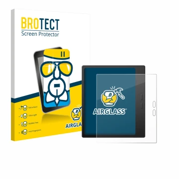 Face avant d’un emballage produit avec le logo de la marque BROTECT. À côté, l’appareil Boox Go 7 est représenté avec la prote