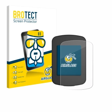 Face avant d’un emballage produit avec le logo de la marque BROTECT. À côté, l’appareil Decathlon Van Rysel GPS 100 est représ