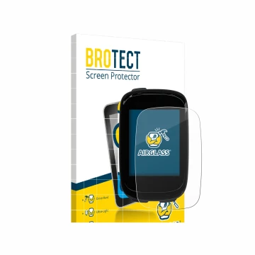 Face avant d’un emballage produit avec le logo de la marque BROTECT. À côté, l’appareil Decathlon Van Rysel GPS 500 est représ
