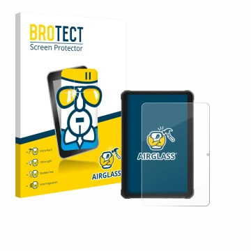 Face avant d’un emballage produit avec le logo de la marque BROTECT. À côté, l’appareil Hotwav R10 Pro est représenté avec la 