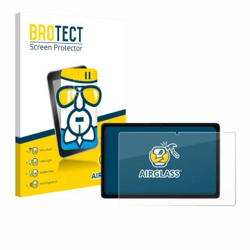Face avant d’un emballage produit avec le logo de la marque BROTECT. À côté, l’appareil ZTE Blade X10 II est représenté avec l