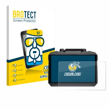 Face avant d’un emballage produit avec le logo de la marque BROTECT. À côté, l’appareil DJI RC Pro 2 est représenté avec la pr