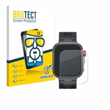 Face avant d’un emballage produit avec le logo de la marque BROTECT. À côté, l’appareil Huawei Watch Fit 4 Pro est représenté 