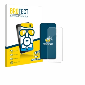 Face avant d’un emballage produit avec le logo de la marque BROTECT. À côté, l’appareil Huawei Pura 80 Ultra est représenté av