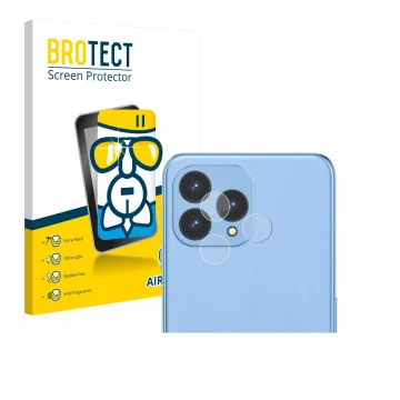 Face avant d’un emballage produit avec le logo de la marque BROTECT. À côté, l’appareil Cubot P80 (Caméra UNIQUEMENT) est repr