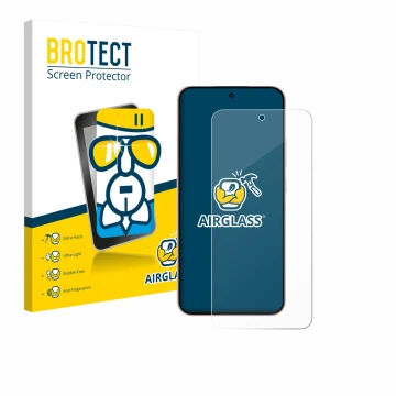 Face avant d’un emballage produit avec le logo de la marque BROTECT. À côté, l’appareil Oppo Reno 14 F est représenté avec la 
