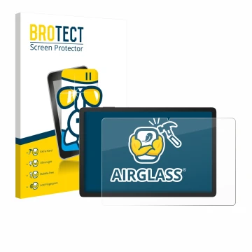 Face avant d’un emballage produit avec le logo de la marque BROTECT. À côté, l’appareil Doogee Tab G6 Plus est représenté avec