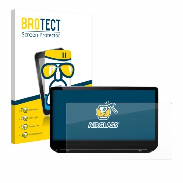 Face avant d’un emballage produit avec le logo de la marque BROTECT. À côté, l’appareil Skoda Octavia Combi Selection 13