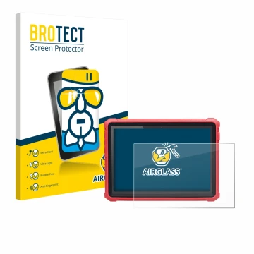 Face avant d’un emballage produit avec le logo de la marque BROTECT. À côté, l’appareil Launch X-431 Pro3 V+ Elite est représe