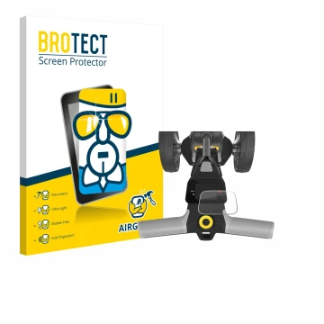 Face avant d’un emballage produit avec le logo de la marque BROTECT. À côté, l’appareil PowaKaddy CT6 2025 est représenté avec
