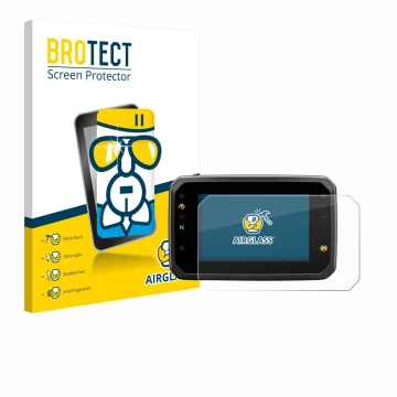 Face avant d’un emballage produit avec le logo de la marque BROTECT. À côté, l’appareil Honda Hornet CB1000 SP 2025 est représ