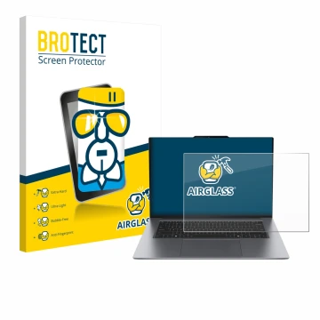 Face avant d’un emballage produit avec le logo de la marque BROTECT. À côté, l’appareil Lenovo ThinkPad X9 15 G1 est représent