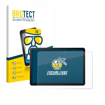 Face avant d’un emballage produit avec le logo de la marque BROTECT. À côté, l’appareil Wacom MovinkPad 11 est représenté avec