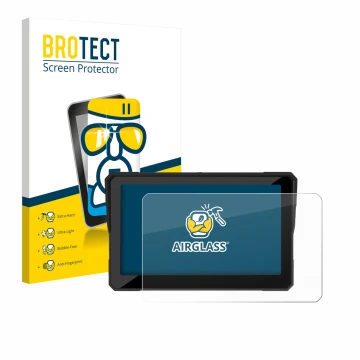 Face avant d’un emballage produit avec le logo de la marque BROTECT. À côté, l’appareil Carpuride W702S Pro 7