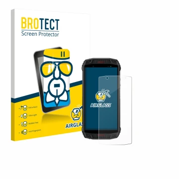 Face avant d’un emballage produit avec le logo de la marque BROTECT. À côté, l’appareil Ulefone Armor 15 est représenté avec l