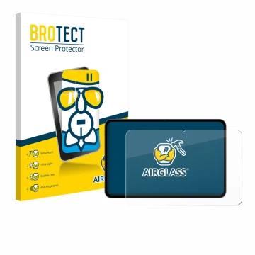 Face avant d’un emballage produit avec le logo de la marque BROTECT. À côté, l’appareil Teclast T65 est représenté avec la pro