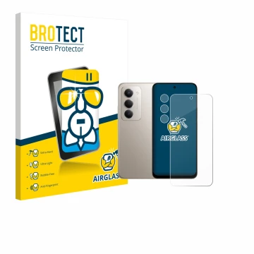 Face avant d’un emballage produit avec le logo de la marque BROTECT. À côté, l’appareil Xiaomi Redmi 15 4G (Avant+Caméra) est 