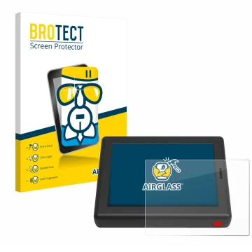 Face avant d’un emballage produit avec le logo de la marque BROTECT. À côté, l’appareil XC Tracer Maxx III est représenté avec