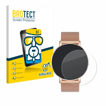 Face avant d’un emballage produit avec le logo de la marque BROTECT. À côté, l’appareil Levowatch Eve 1.3