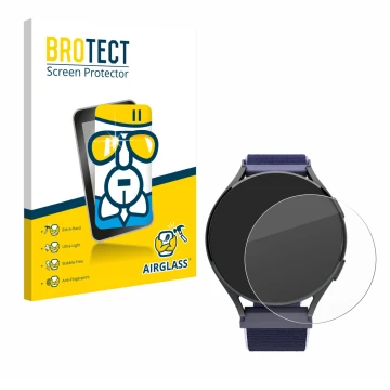 Face avant d’un emballage produit avec le logo de la marque BROTECT. À côté, l’appareil Patronus Notfalluhr (41.5 mm) est repr
