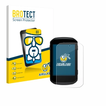 Face avant d’un emballage produit avec le logo de la marque BROTECT. À côté, l’appareil Garmin Edge 550 est représenté avec la
