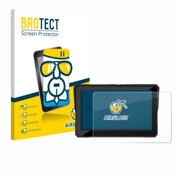 Face avant d’un emballage produit avec le logo de la marque BROTECT. À côté, l’appareil Carpuride W502 Pro 5