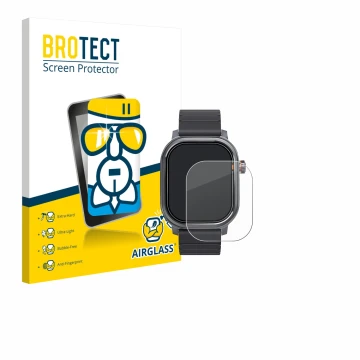 Face avant d’un emballage produit avec le logo de la marque BROTECT. À côté, l’appareil Kospet Pulse est représenté avec la pr
