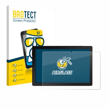 Face avant d’un emballage produit avec le logo de la marque BROTECT. À côté, l’appareil MUISOO A10 10.1