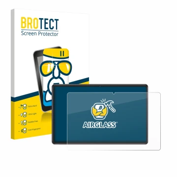 Face avant d’un emballage produit avec le logo de la marque BROTECT. À côté, l’appareil ZIOVO Z118 10.1