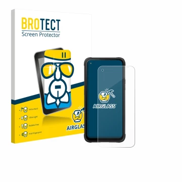 Face avant d’un emballage produit avec le logo de la marque BROTECT. À côté, l’appareil Hammer Blade V 5G est représenté avec 