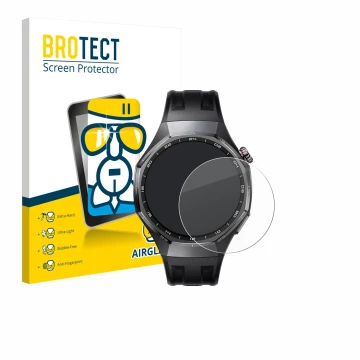 Face avant d’un emballage produit avec le logo de la marque BROTECT. À côté, l’appareil Huawei Watch GT 6 Pro (46 mm) est repr
