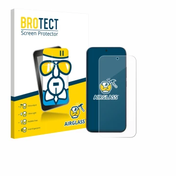 Face avant d’un emballage produit avec le logo de la marque BROTECT. À côté, l’appareil Xiaomi 17 Pro Max est représenté avec 