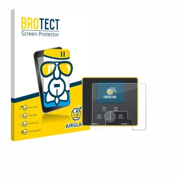 Face avant d’un emballage produit avec le logo de la marque BROTECT. À côté, l’appareil Junsi iCharger DX12 est représenté ave