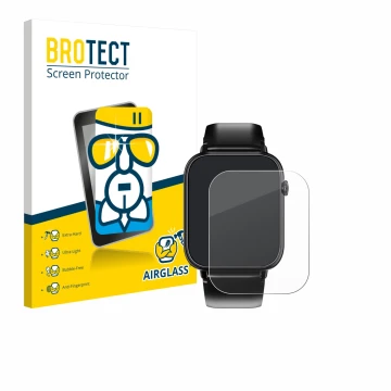 Face avant d’un emballage produit avec le logo de la marque BROTECT. À côté, l’appareil Oukitel V3 1.83
